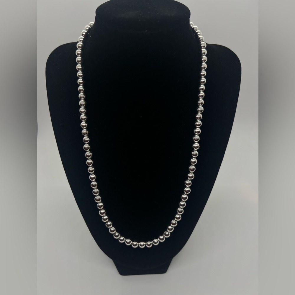 Napier Vintage Silver Tone Metal‎ Ball Bead Necklace